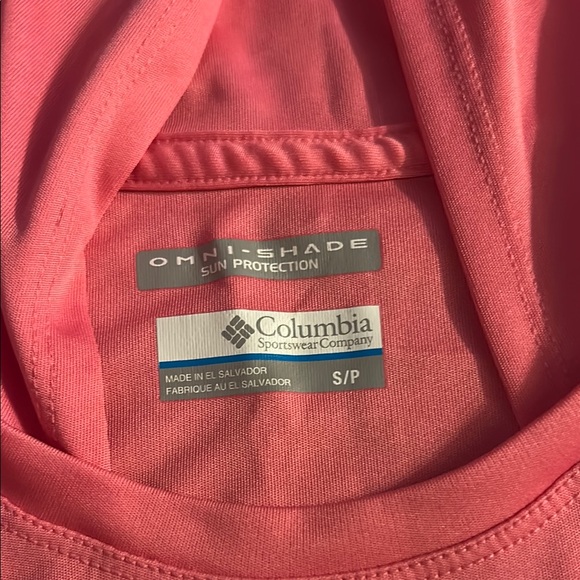 Columbia Pink Hooded Long Sleeve Shirt Omni-Shade Sun Protection - Picture 4 of 4